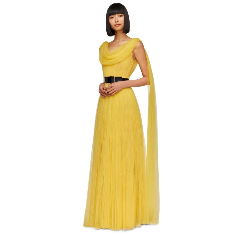 Juno Draped Floor Length Dress