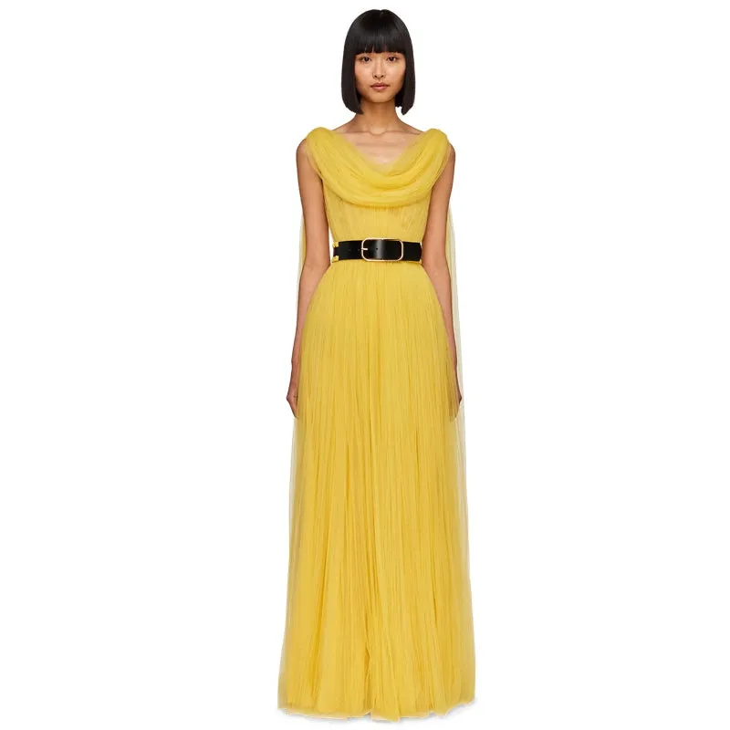 Juno Draped Floor Length Dress