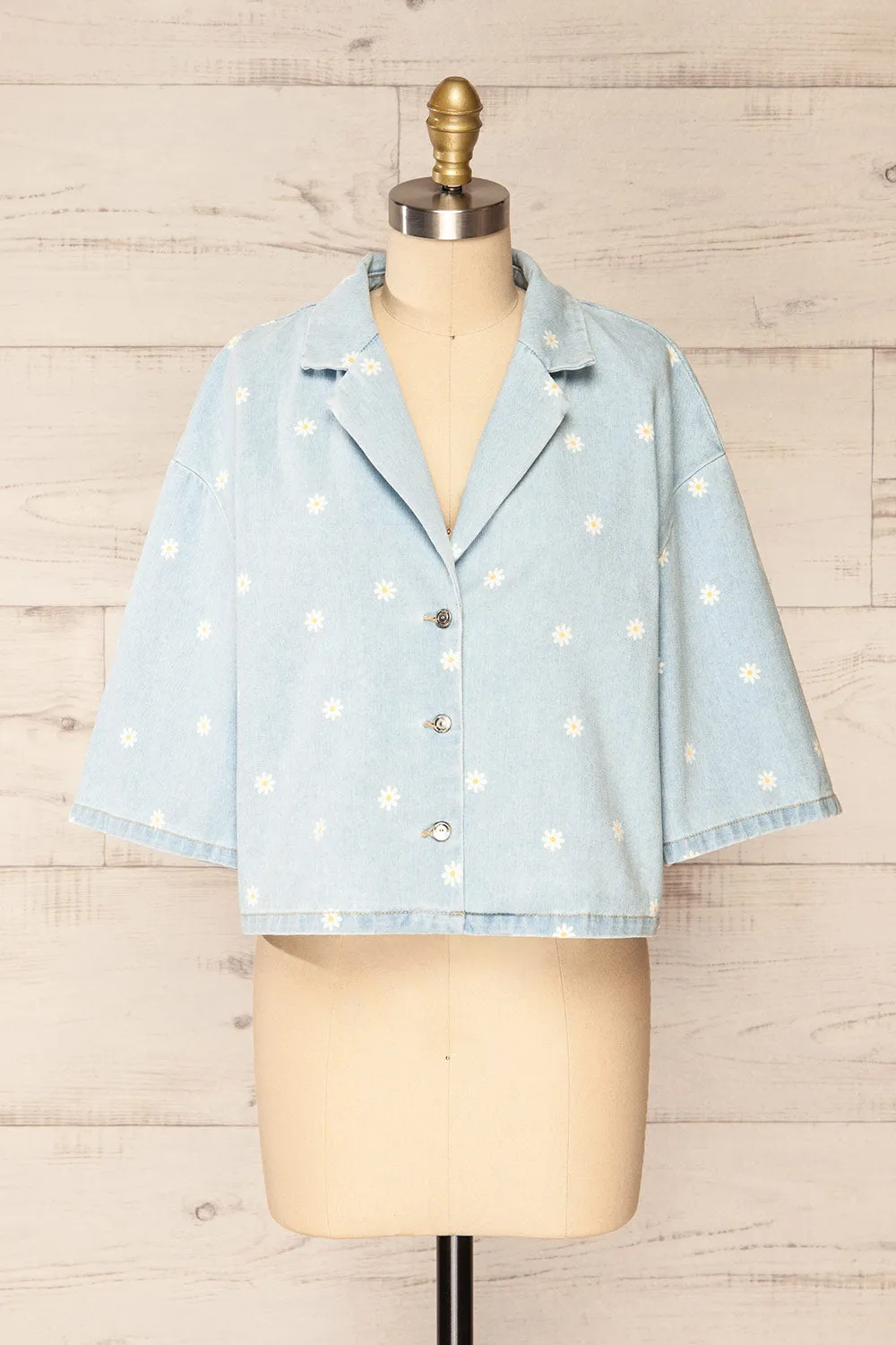 Kenzi | Short Sleeve Daisy Denim Jacket