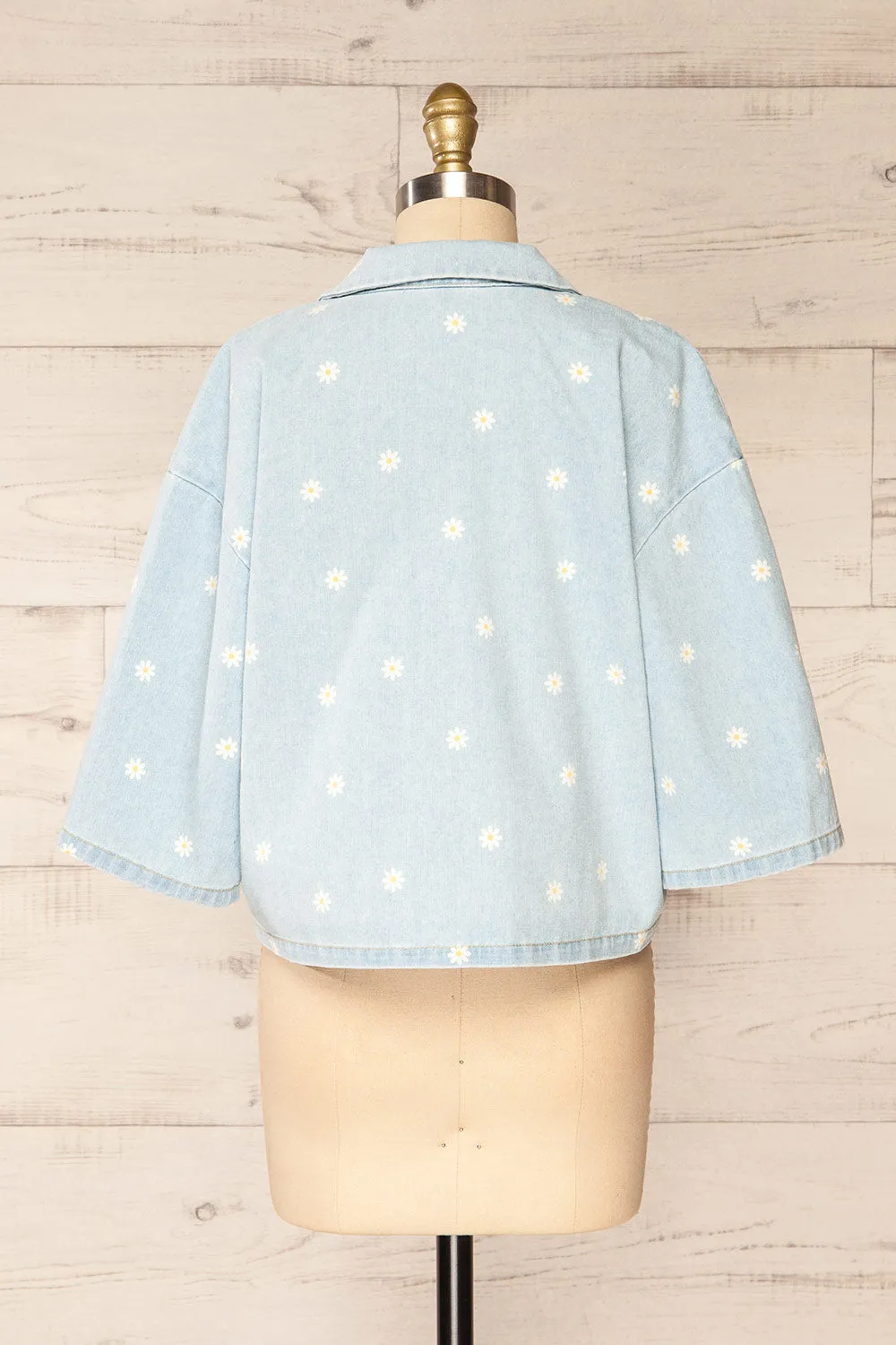 Kenzi | Short Sleeve Daisy Denim Jacket