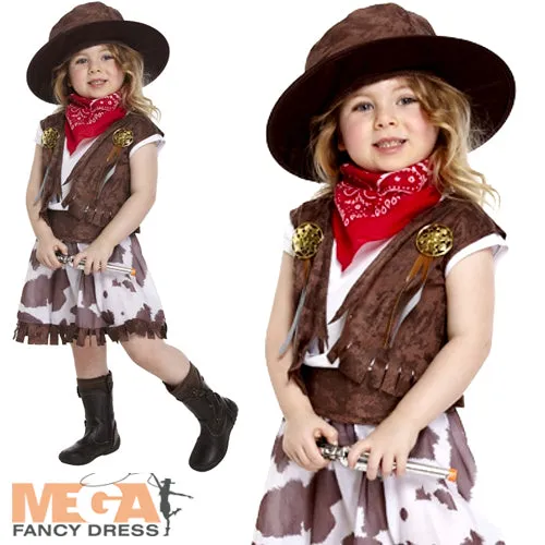 Kids Toddler Cowgirl Costume Wild West Outfit