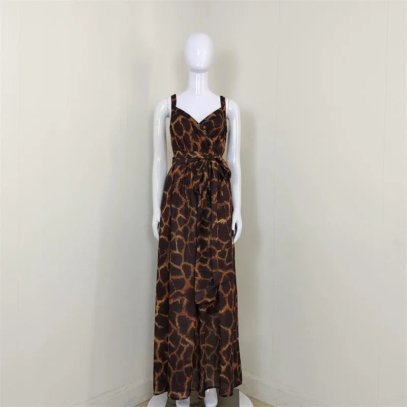 KittenAlarm - Ella Allover Print Sleeveless Maxi Dress