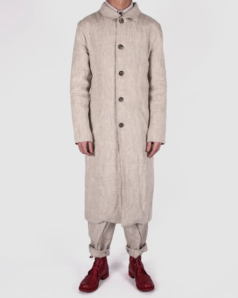 Larus long coat nature linen