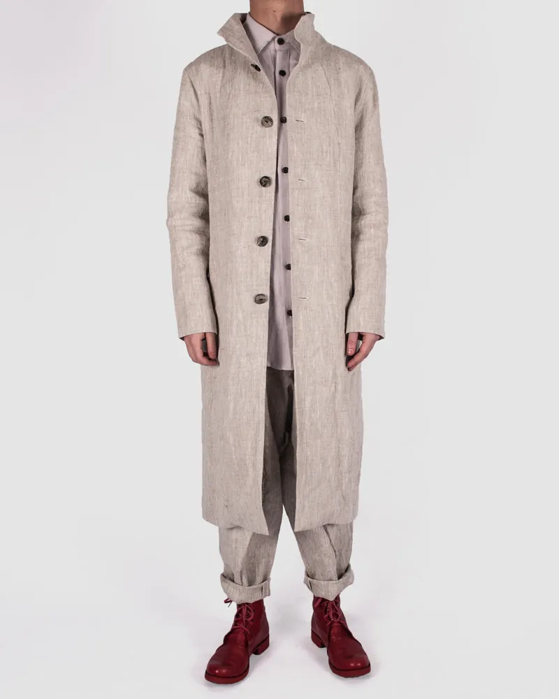 Larus long coat nature linen