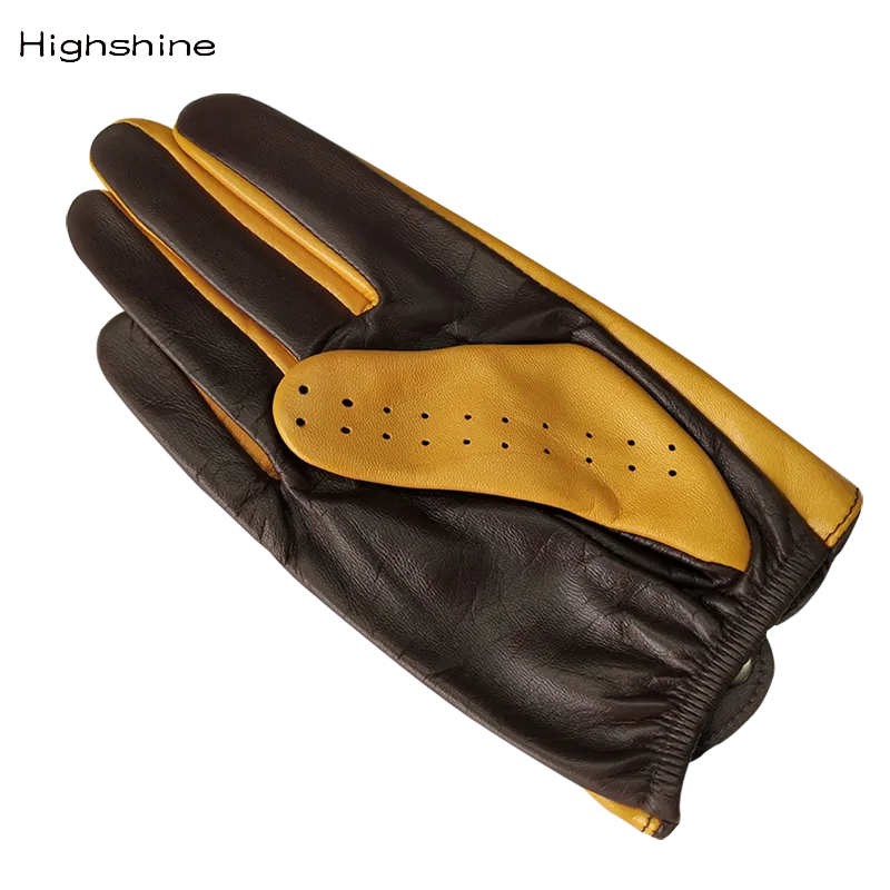 Leather Driving Gloves Car Driving Motorcycle Leather Gloves Luxury Goatskin Gift