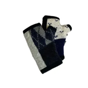 Lined Fingerless Gloves in Grey, Black & Navy