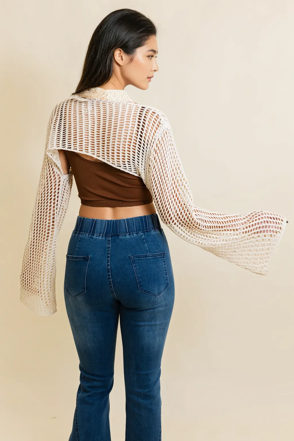 Loom Knitted Cropped Sweater