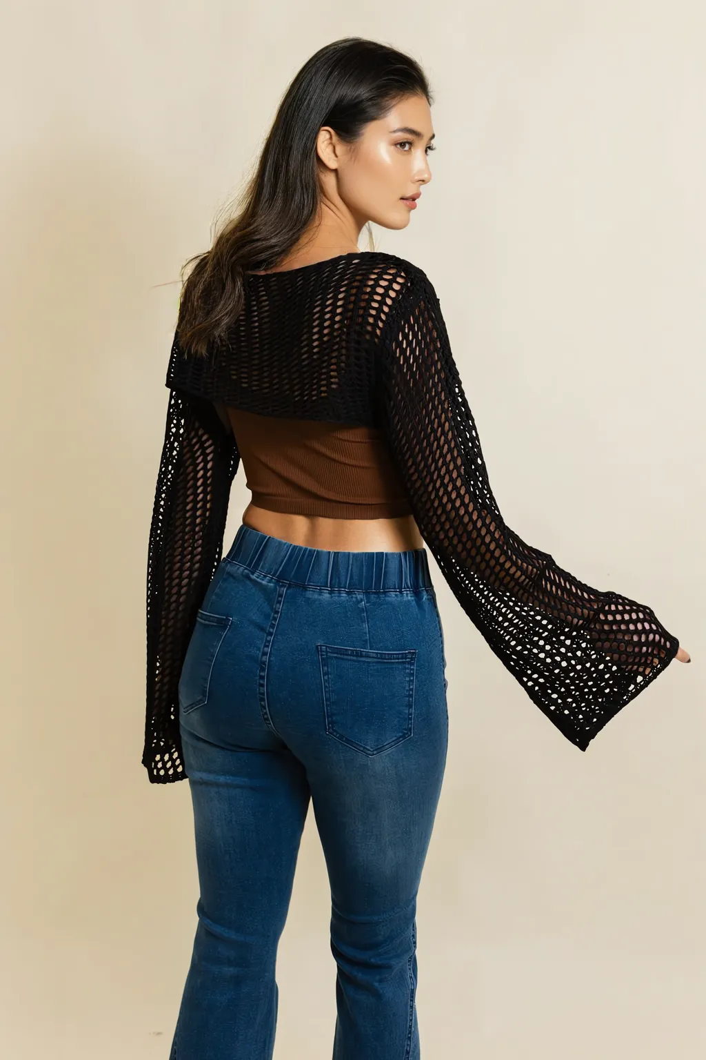 Loom Knitted Cropped Sweater