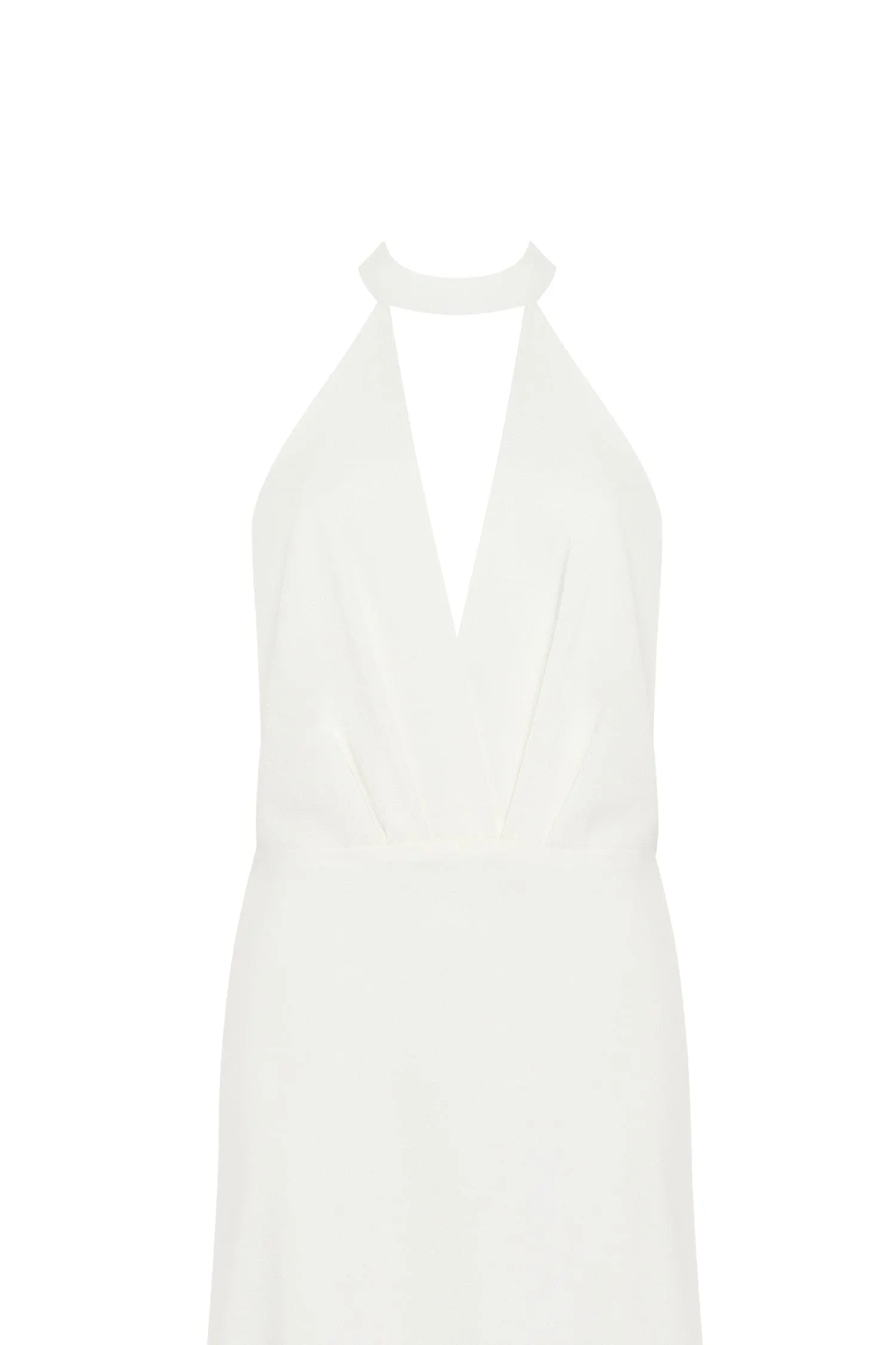 Lovely white halterneck satin maxi dress, Xo Xo