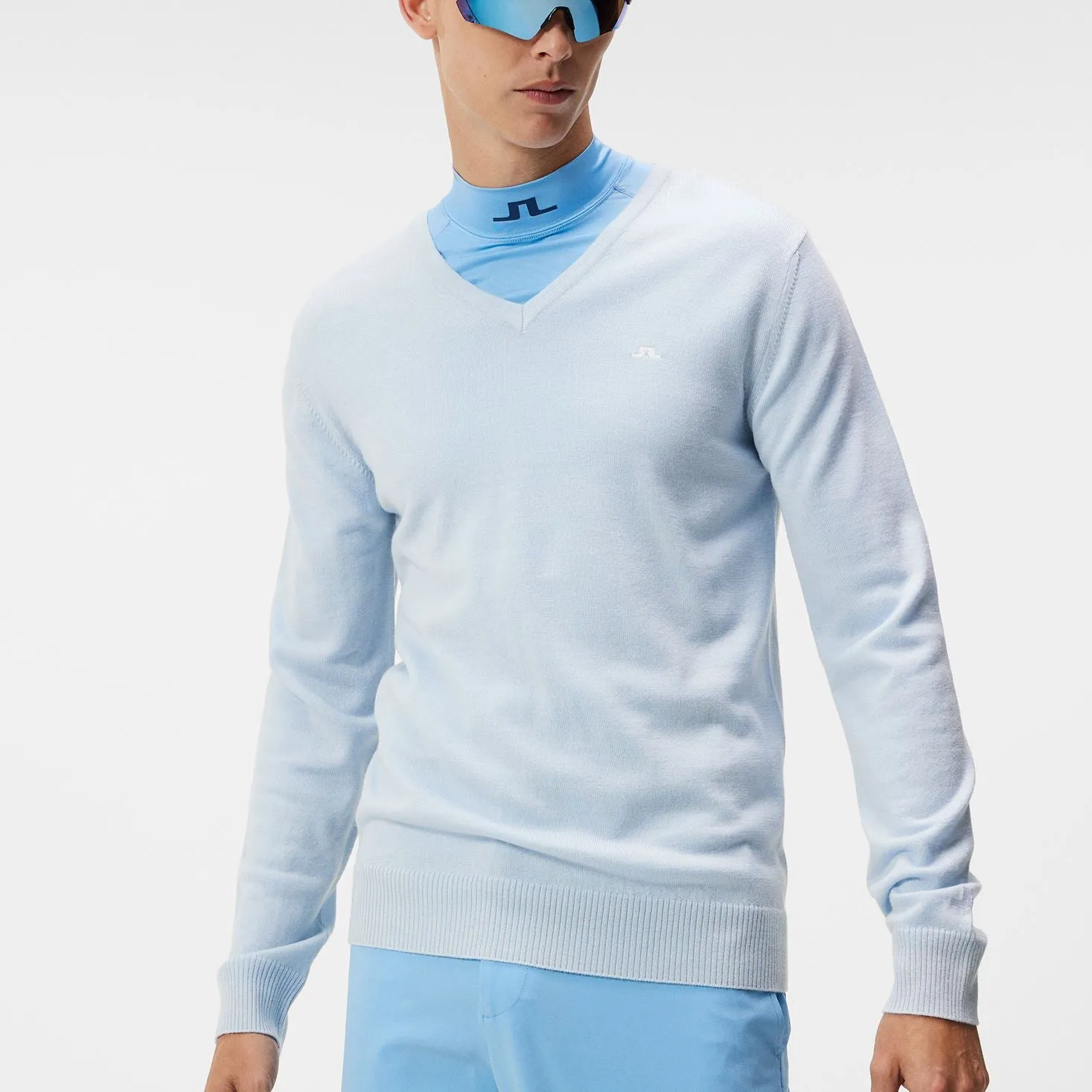 Lymann Knitted Merino Wool Sweater Skyway - AW23