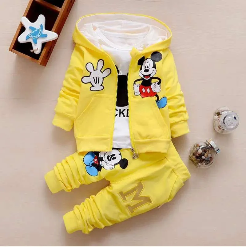 Mickey Mouse Zipper Hooded Track Suit For Kids 1