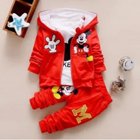 Mickey Mouse Zipper Hooded Track Suit For Kids 1