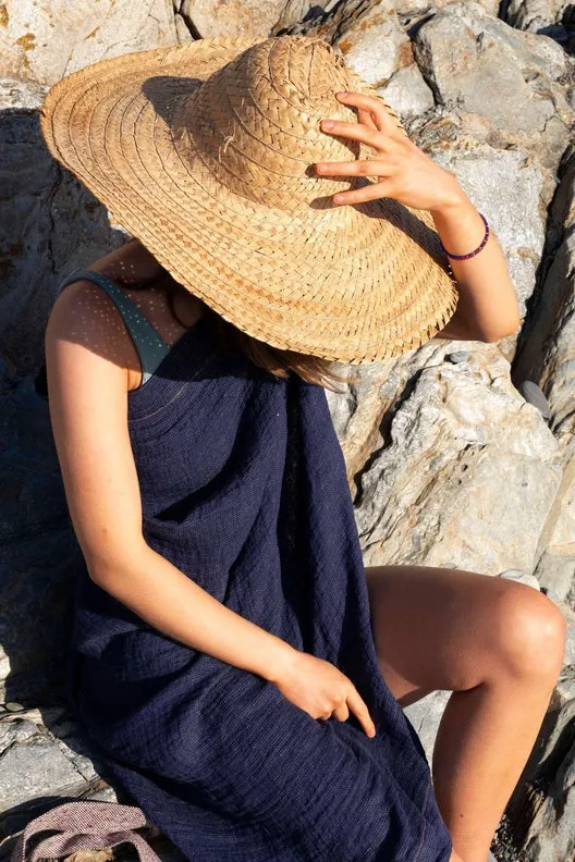 Navy Swim Linen Towel