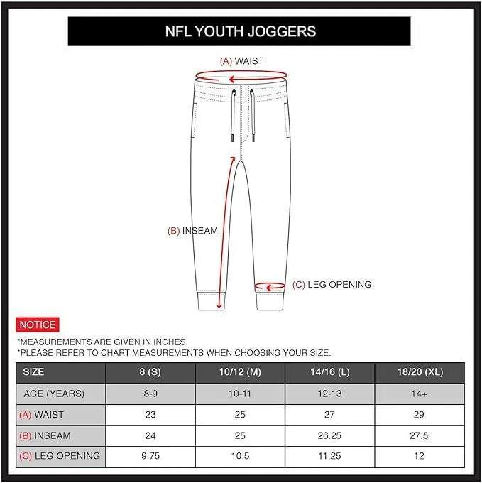 NFL Official Youth Super Soft Supreme Jogger Sweatpants|Detroit Lions