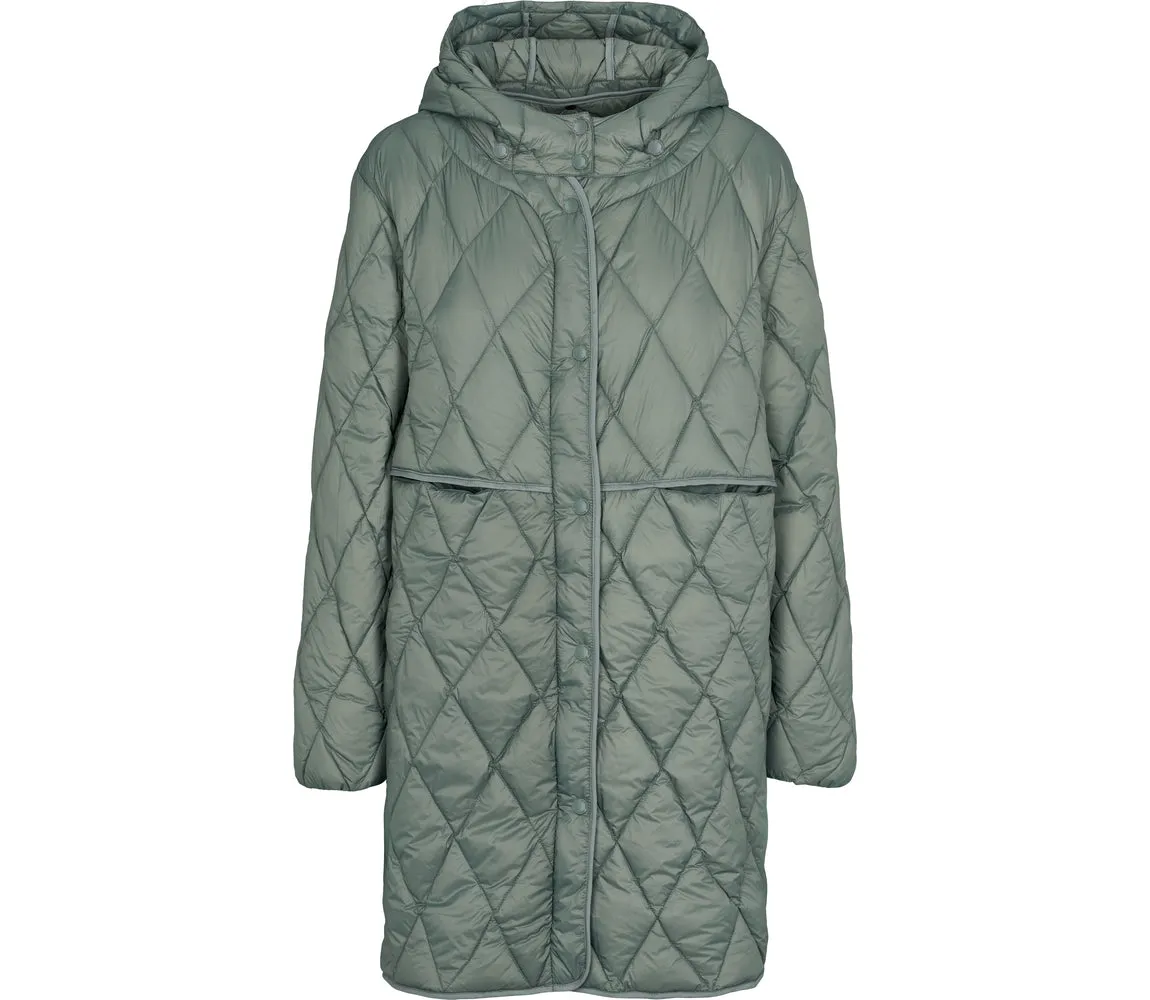 Oksana W, Puffer Jacket - Greyish Green