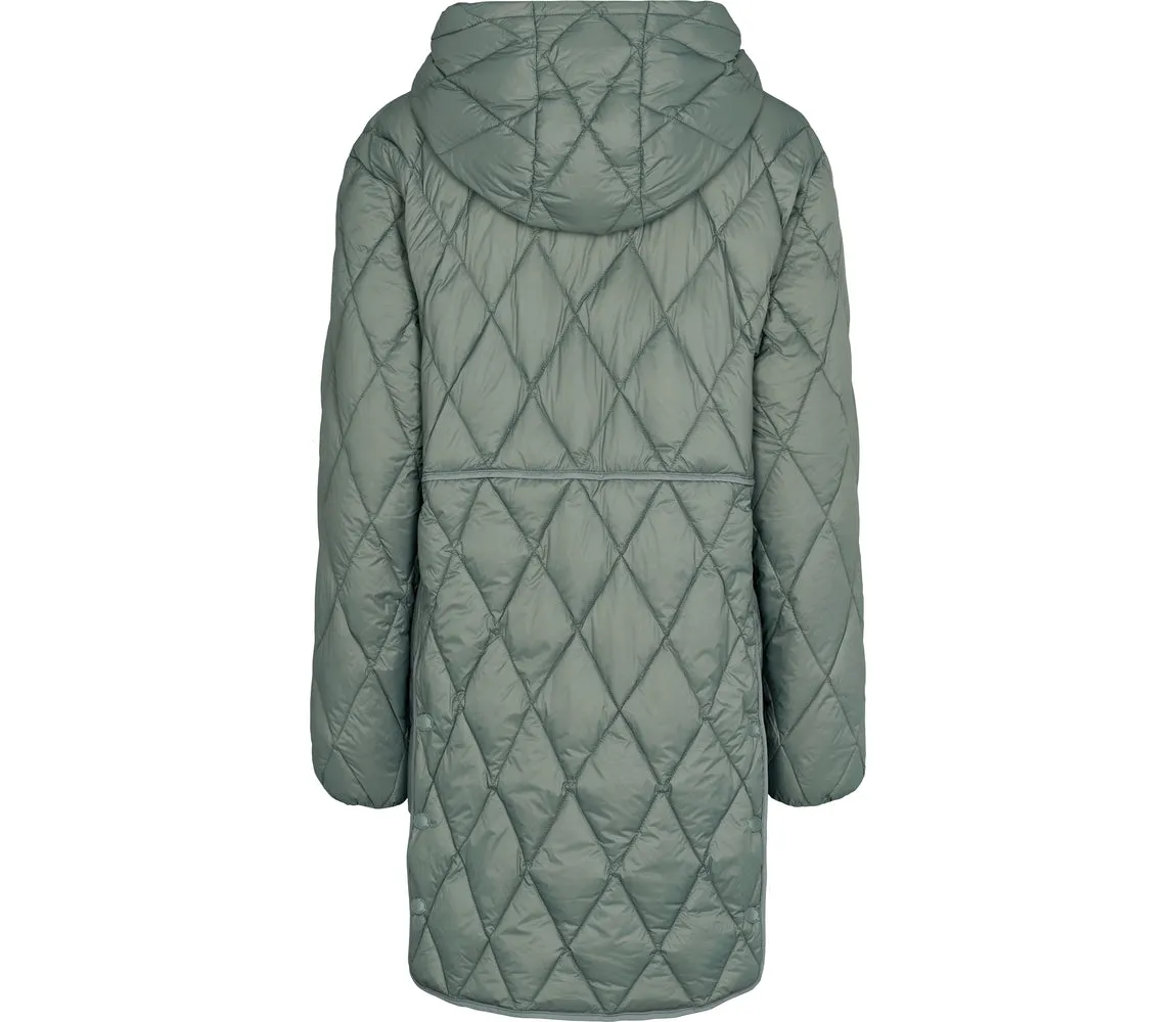 Oksana W, Puffer Jacket - Greyish Green