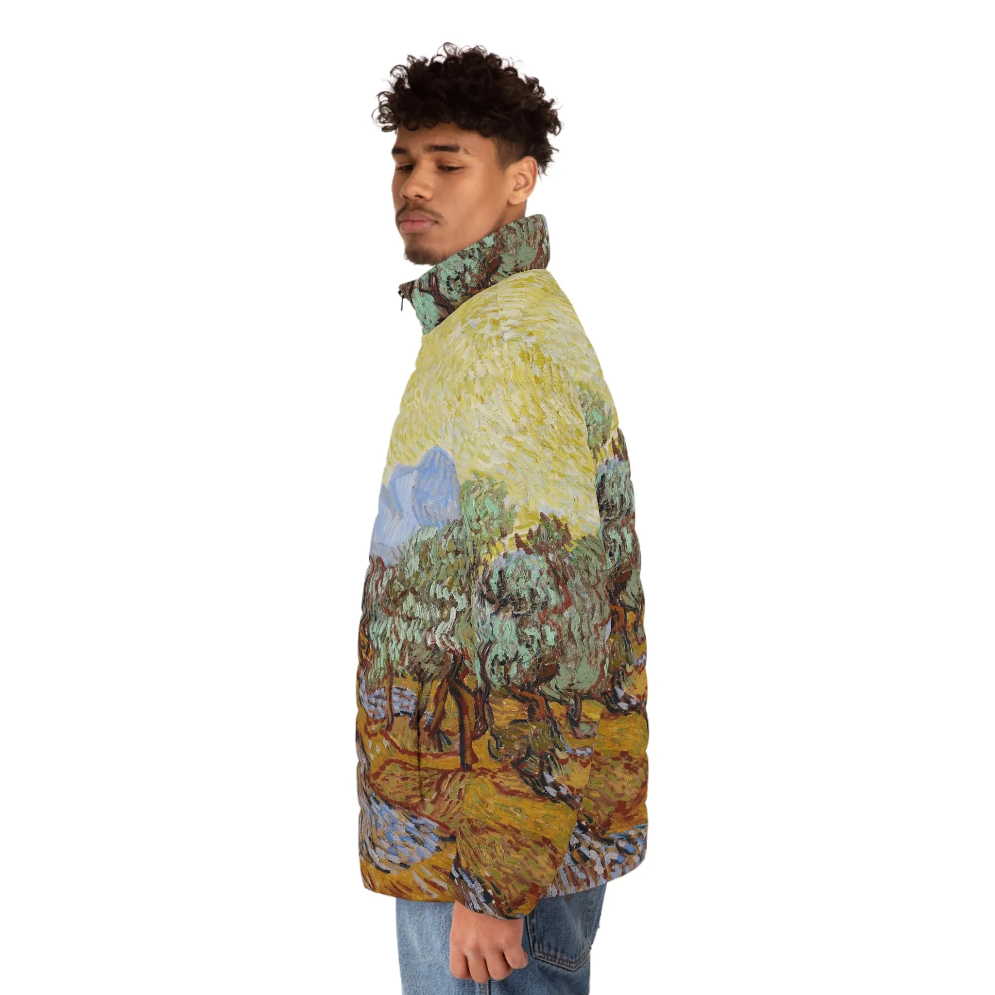 Olive Trees by Van Gogh, Van Gogh Puffer Jacket