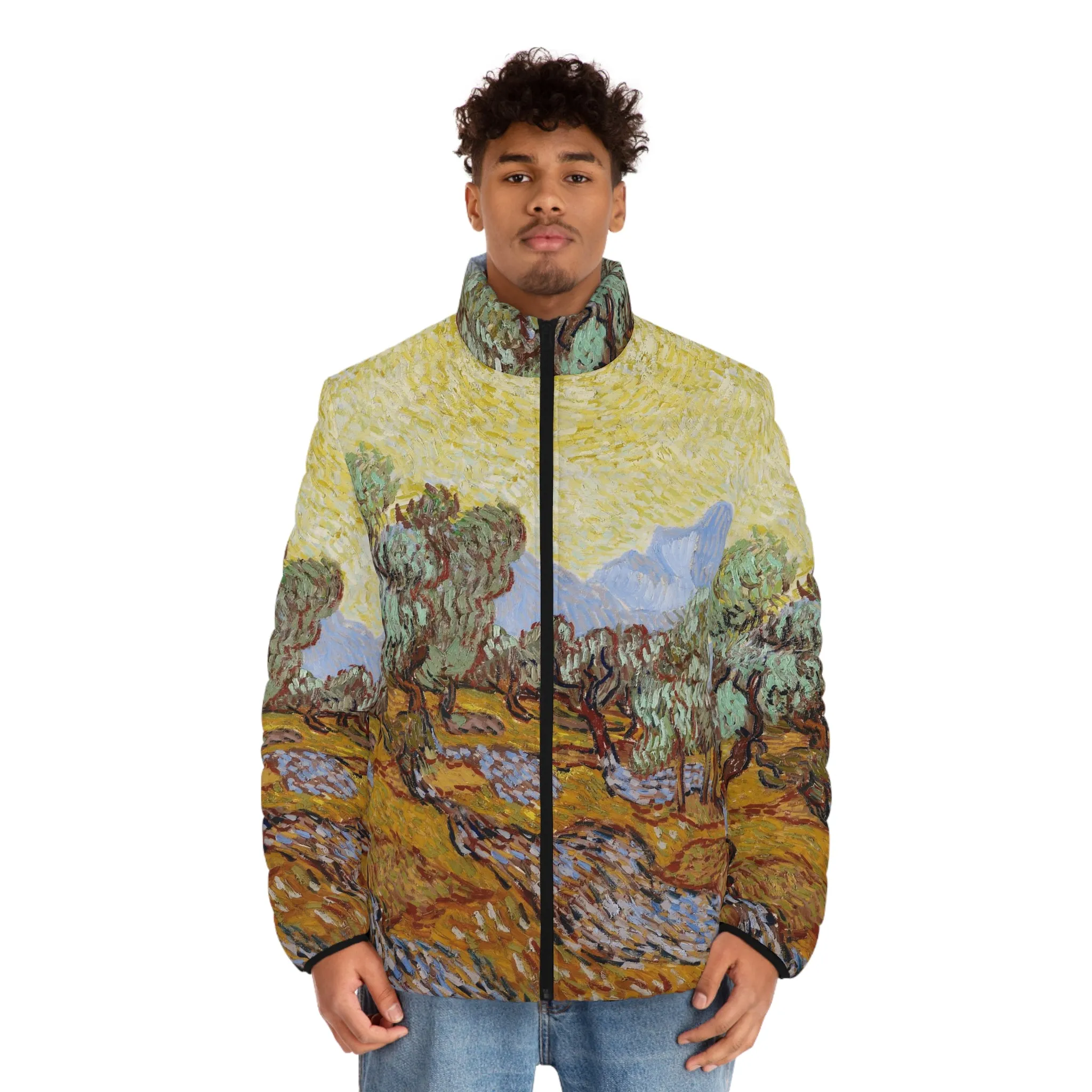 Olive Trees by Van Gogh, Van Gogh Puffer Jacket