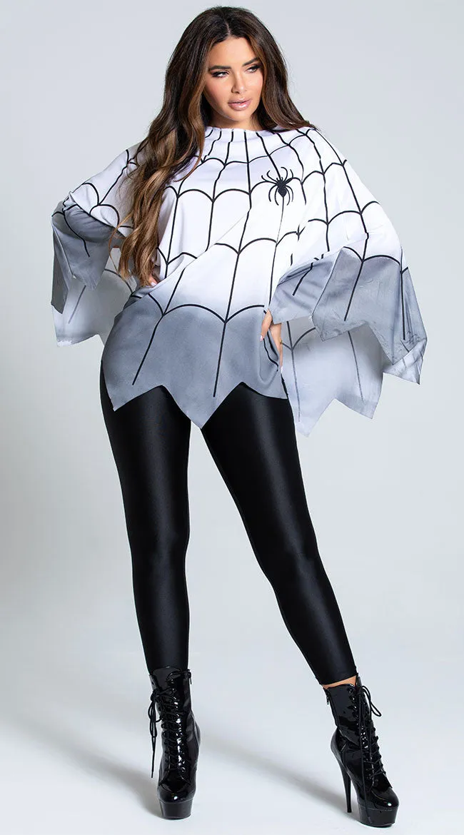 Ombre Spiderweb Poncho Costume