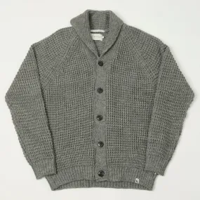 Peregrine Waffle Shawl Cardigan - Steel