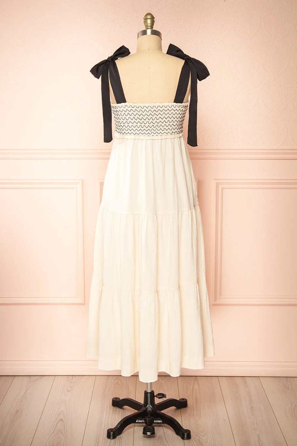 Phedre | Long Ivory Dress w/ Ruched Bust