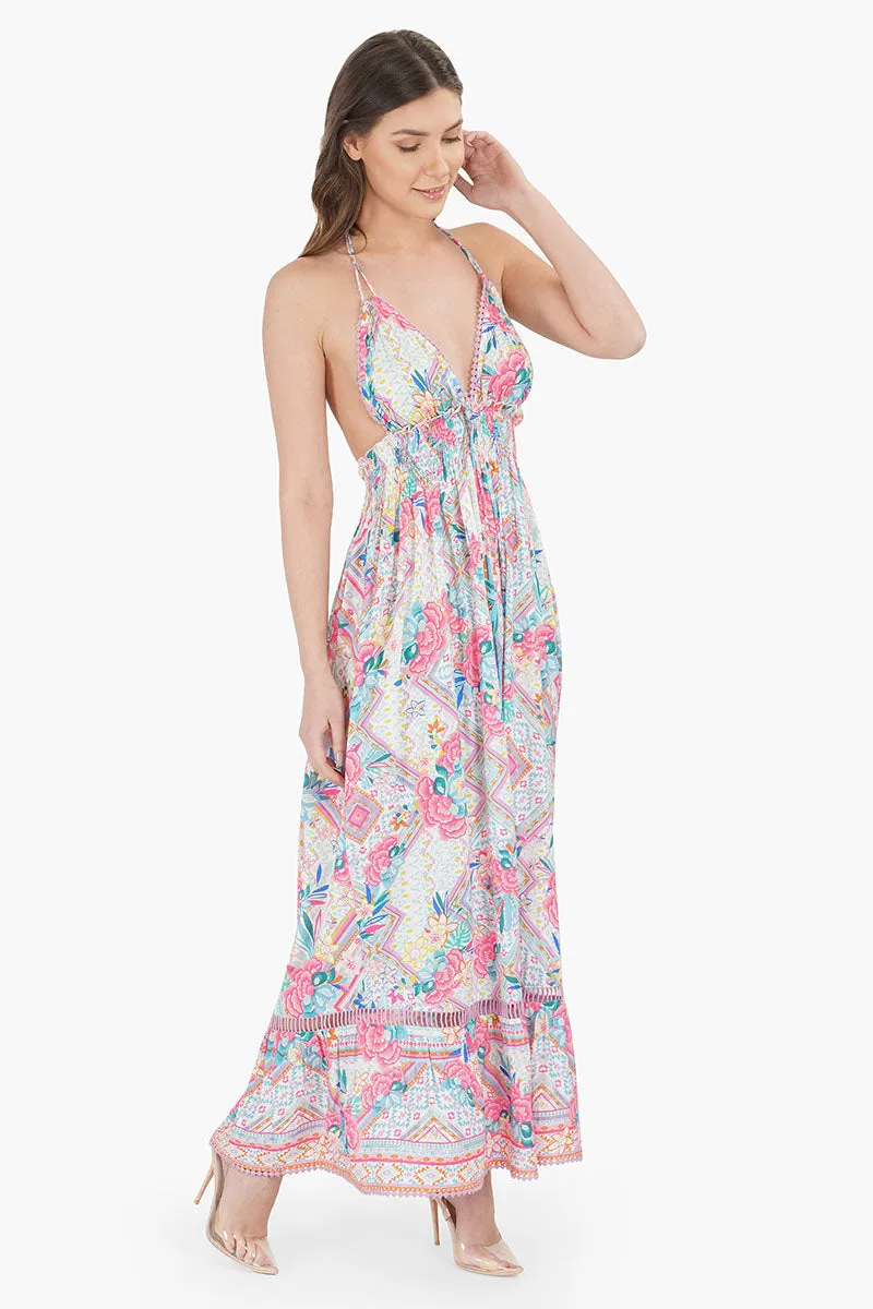 Pink Carnation Maxi Dress