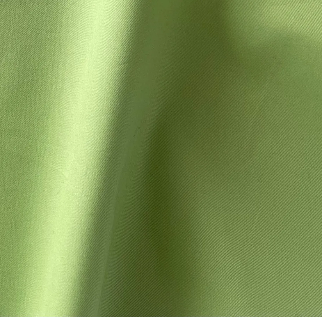 Pippin Apple Green Stretch Cotton Twill (Made in Italy)