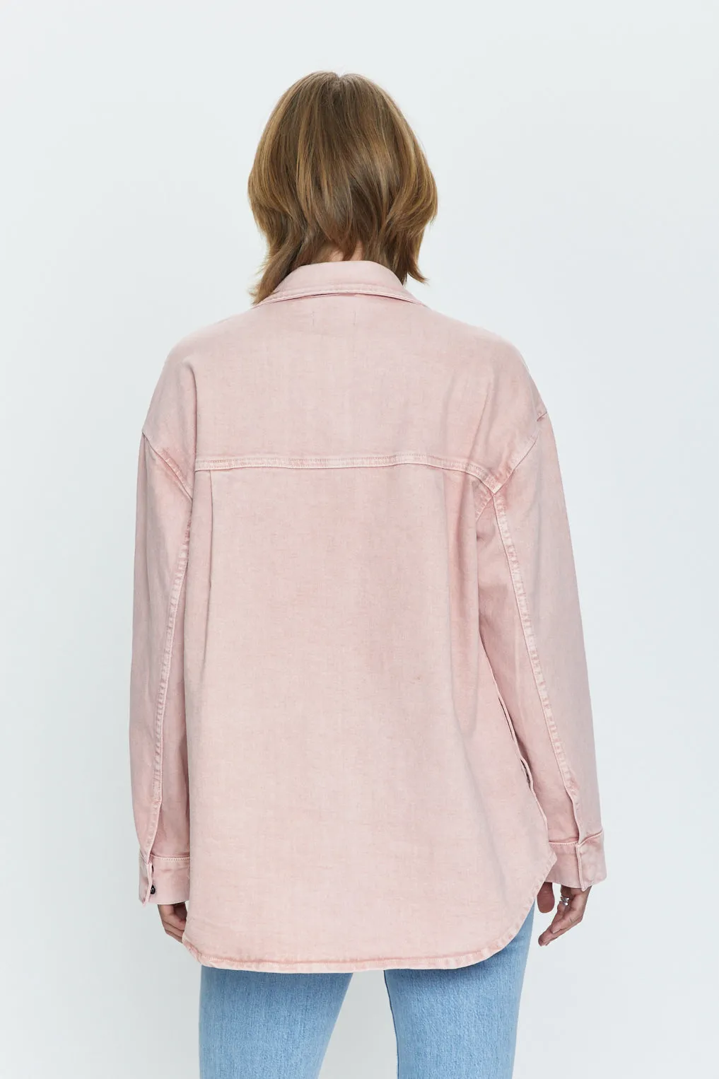 Pistola Mandy Oversized Shacket in Mellow Rose Snow