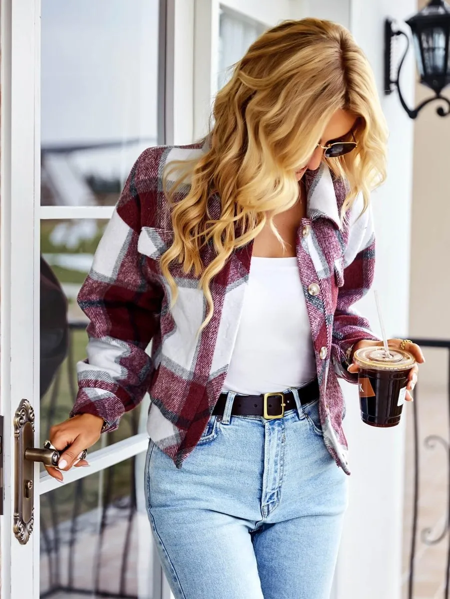 Plaid Crop Jacket