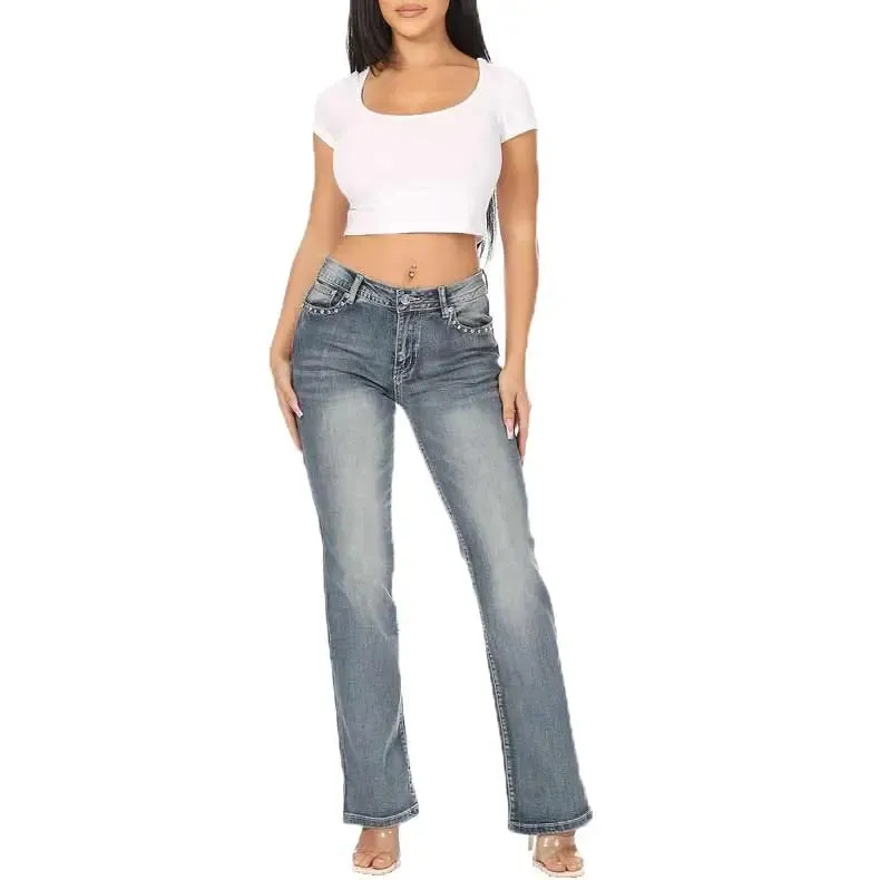 Platinum Plush Women's Motorcycle Pocket Bootcut Jeans