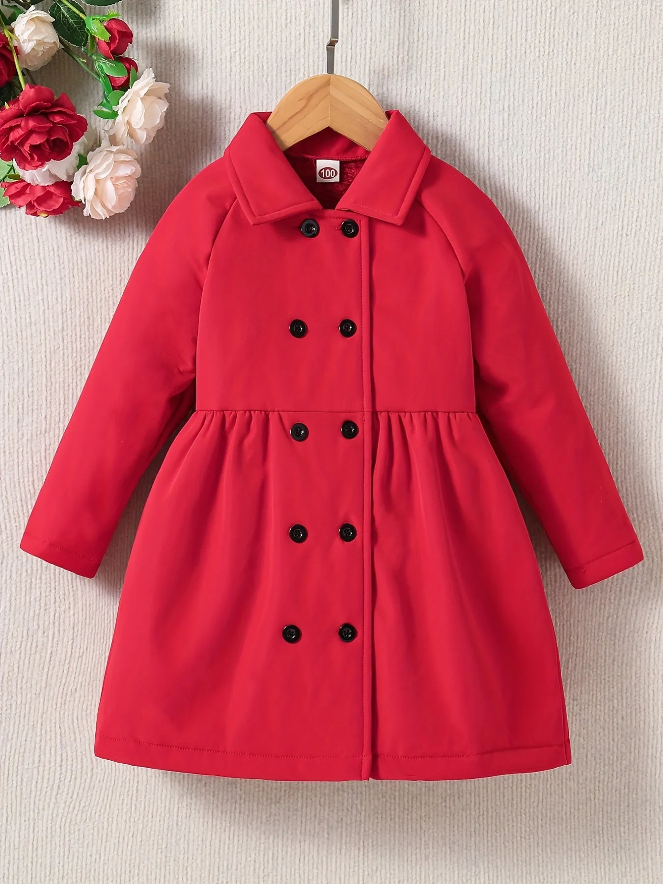 Plush-Lined Toddler Girls' Winter Jacket - Warm, Stylish, Water-Resistant"