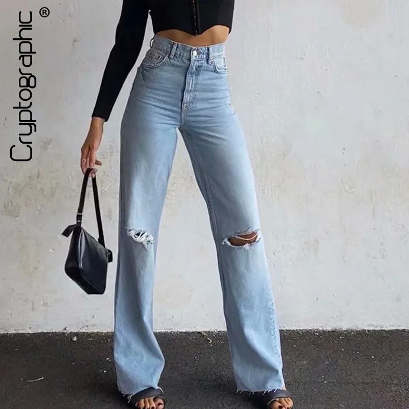 Ripped Flare Pants