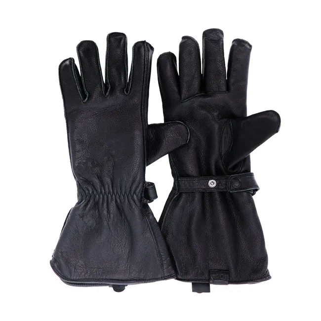 Roeg Jettson Gauntlett Leather Gloves - Black