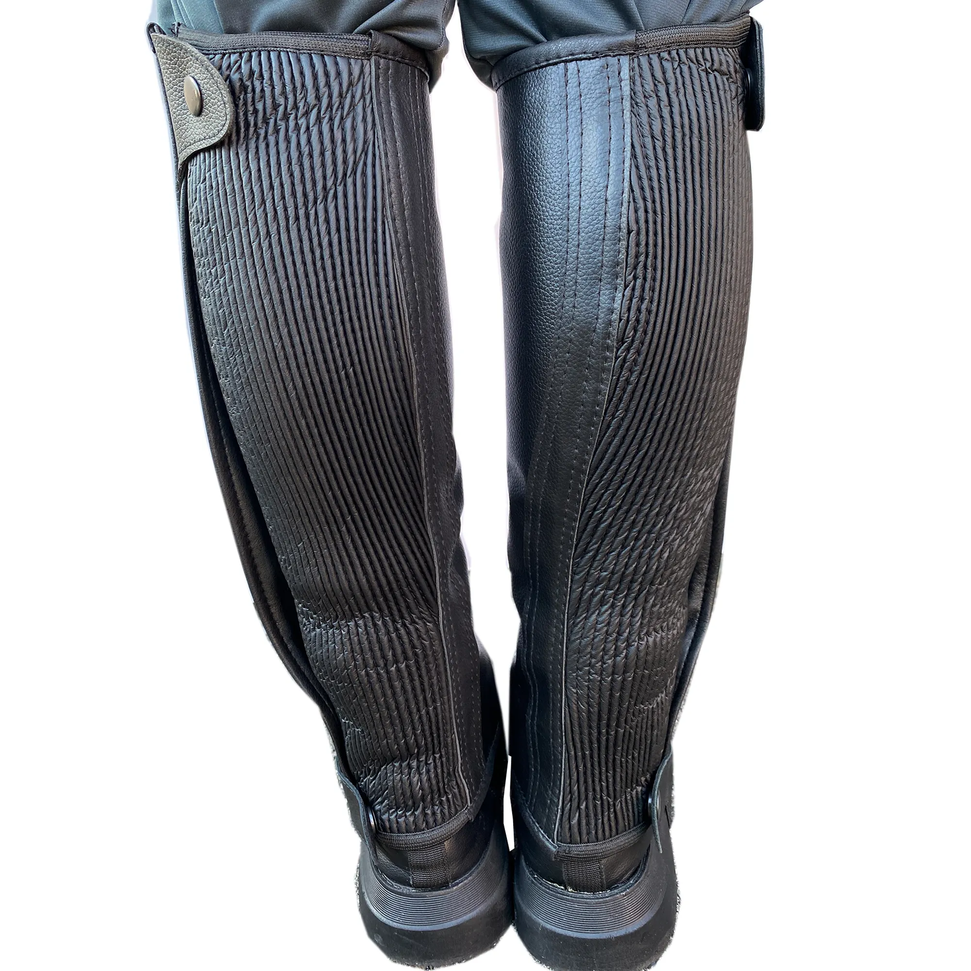 Royalian Equestrian Horse Riding Cowhide Leather Half Chaps