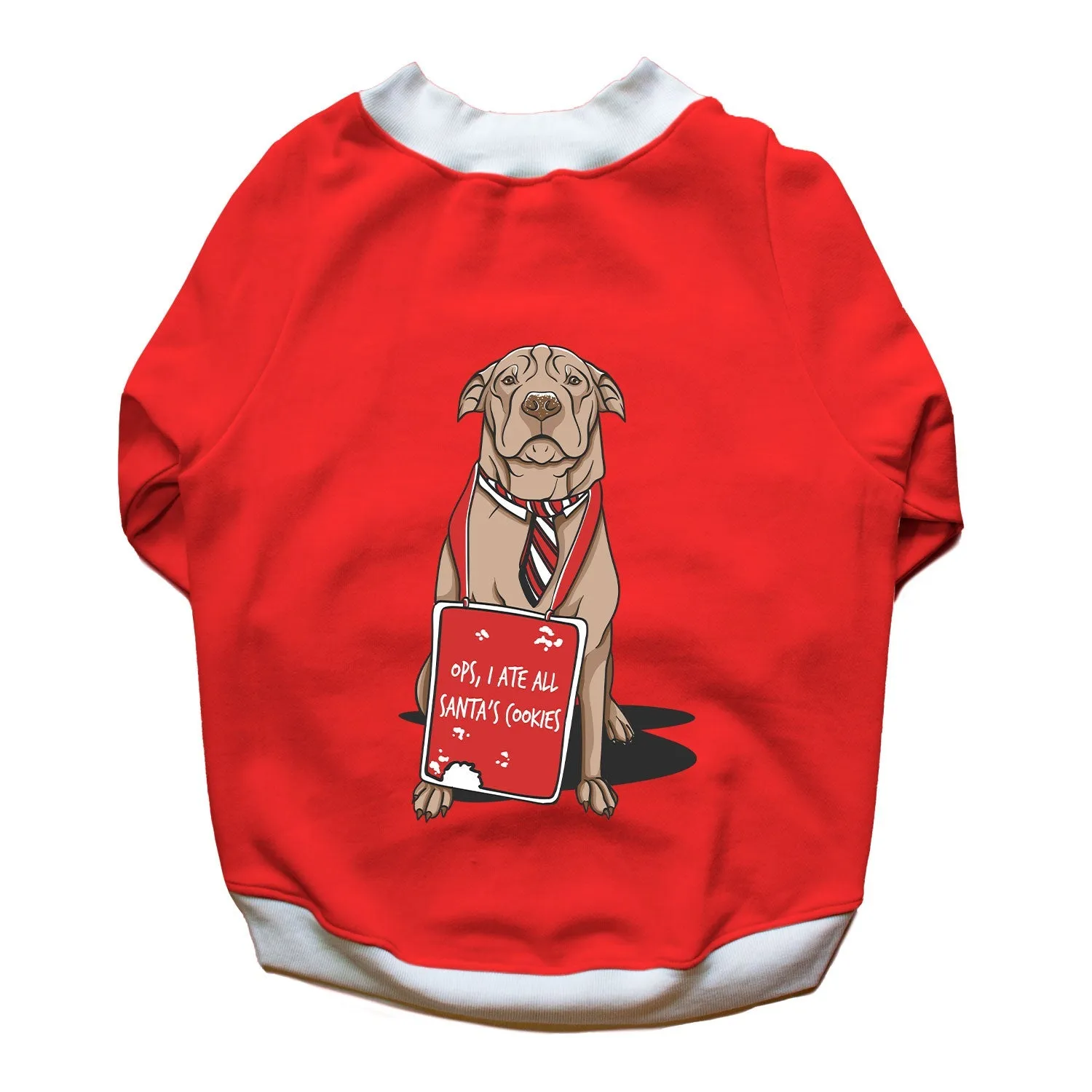 Ruse 'Basics' "I Ate Santa's Cookies" Printed Crew Neck Full Sleeve Sweatshirt For Dogs