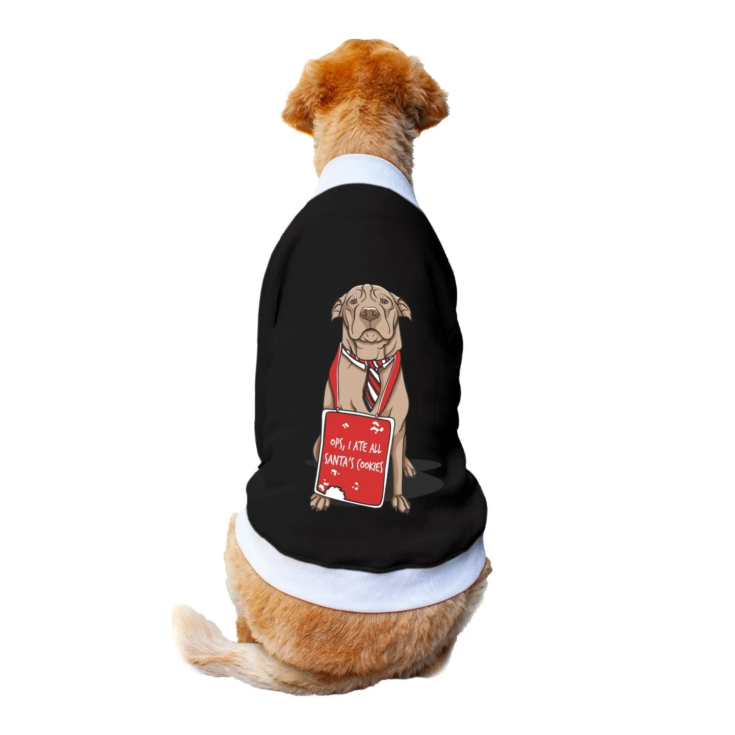 Ruse 'Basics' "I Ate Santa's Cookies" Printed Crew Neck Full Sleeve Sweatshirt For Dogs