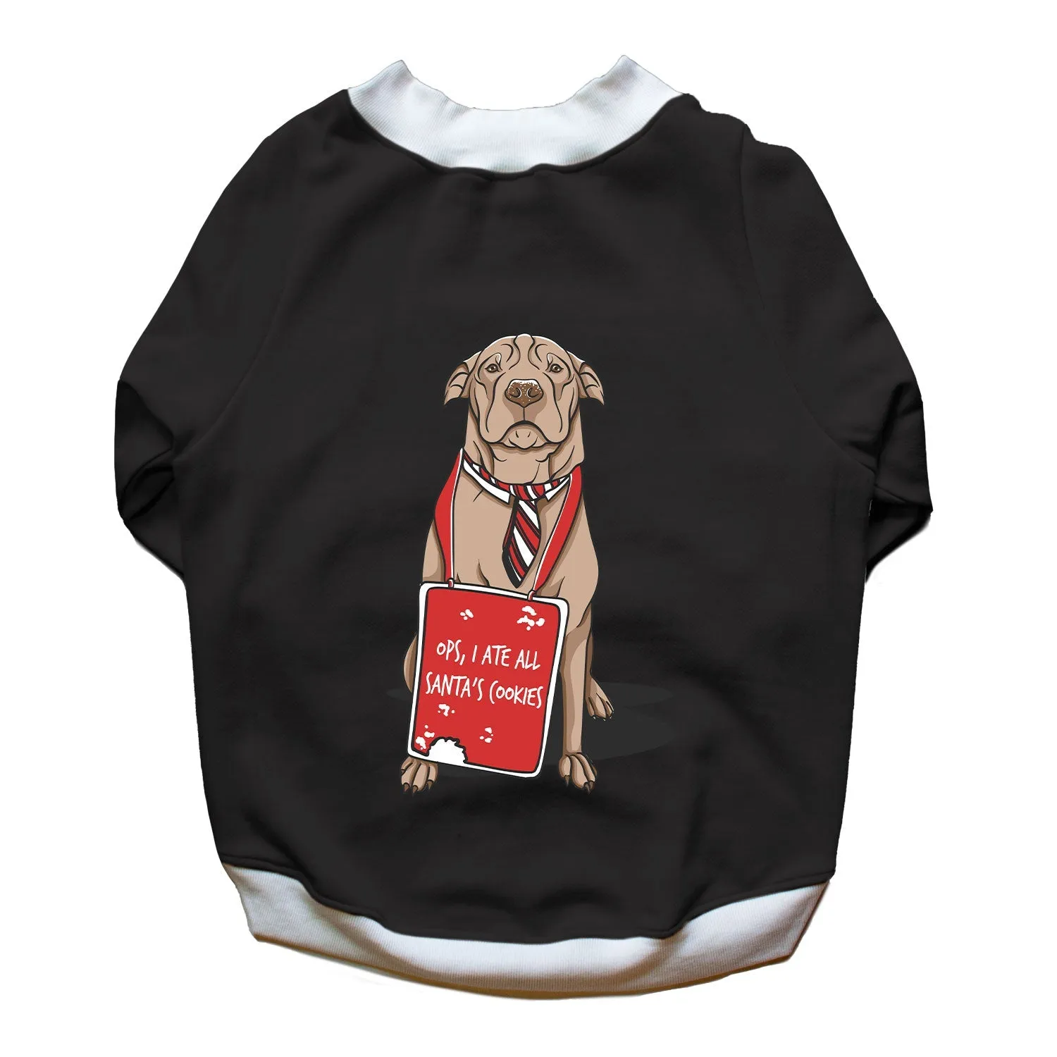 Ruse 'Basics' "I Ate Santa's Cookies" Printed Crew Neck Full Sleeve Sweatshirt For Dogs