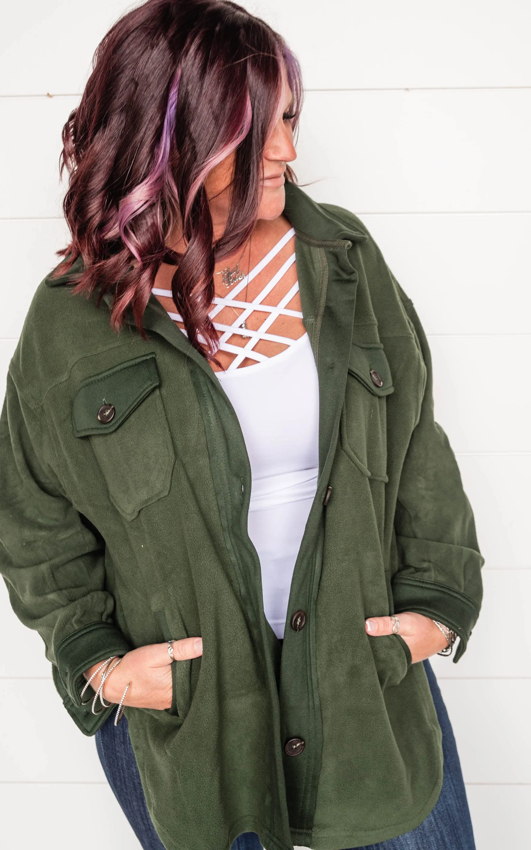 Sara's Steals and Deals Oversized Fleece Shacket Part 2 - Final Sale