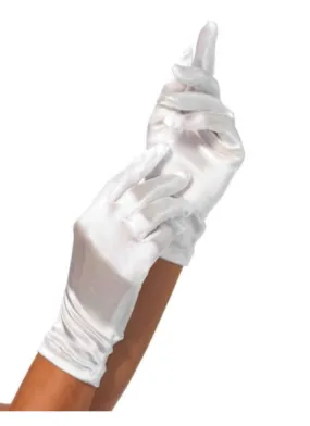 Satin Wrist Length Gloves