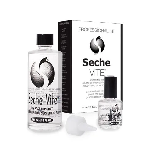 Seche Vite Top Coat - Professional Kit 4oz   .5oz