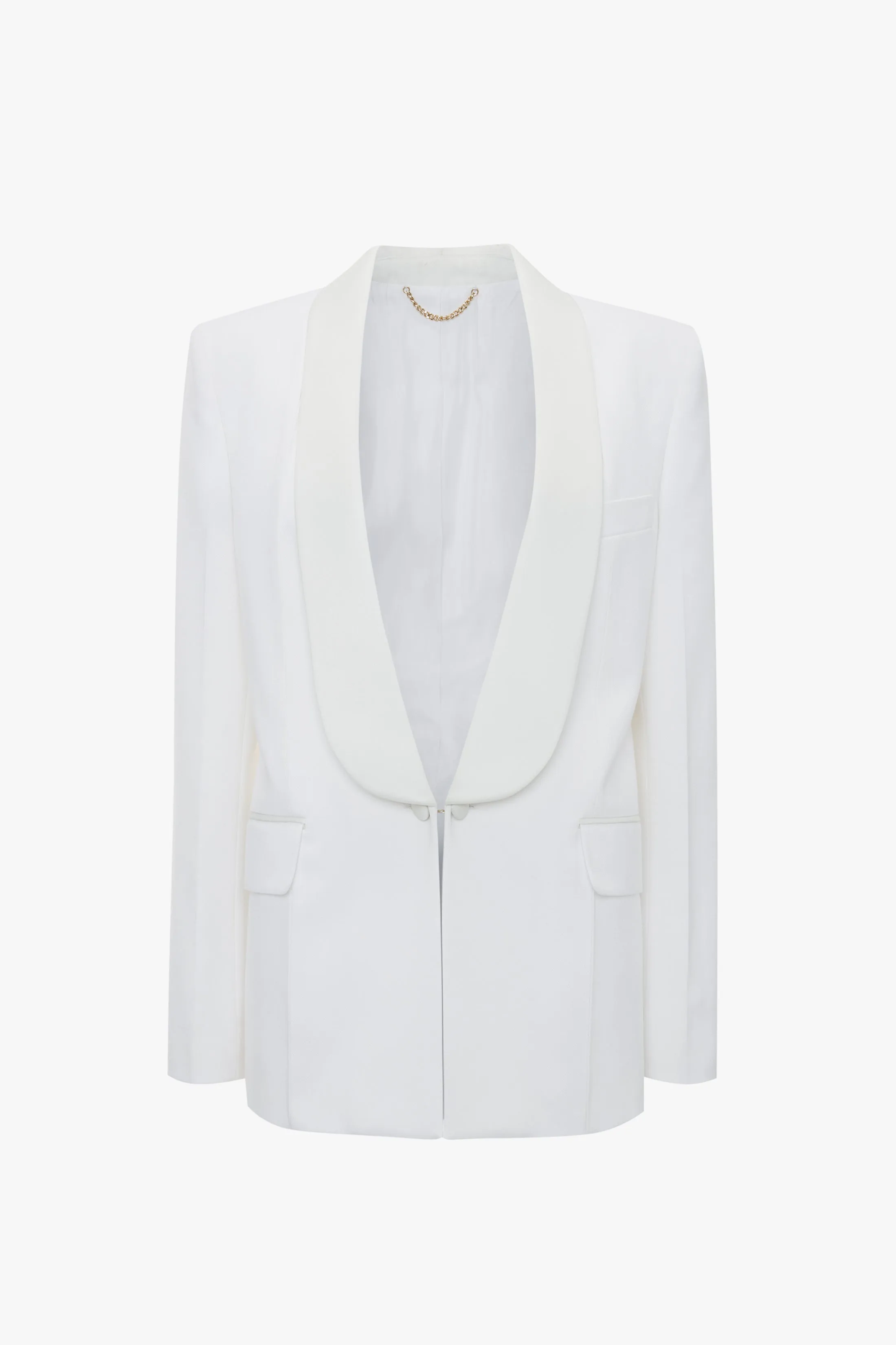 Shawl Collar Tux Jacket In Ivory