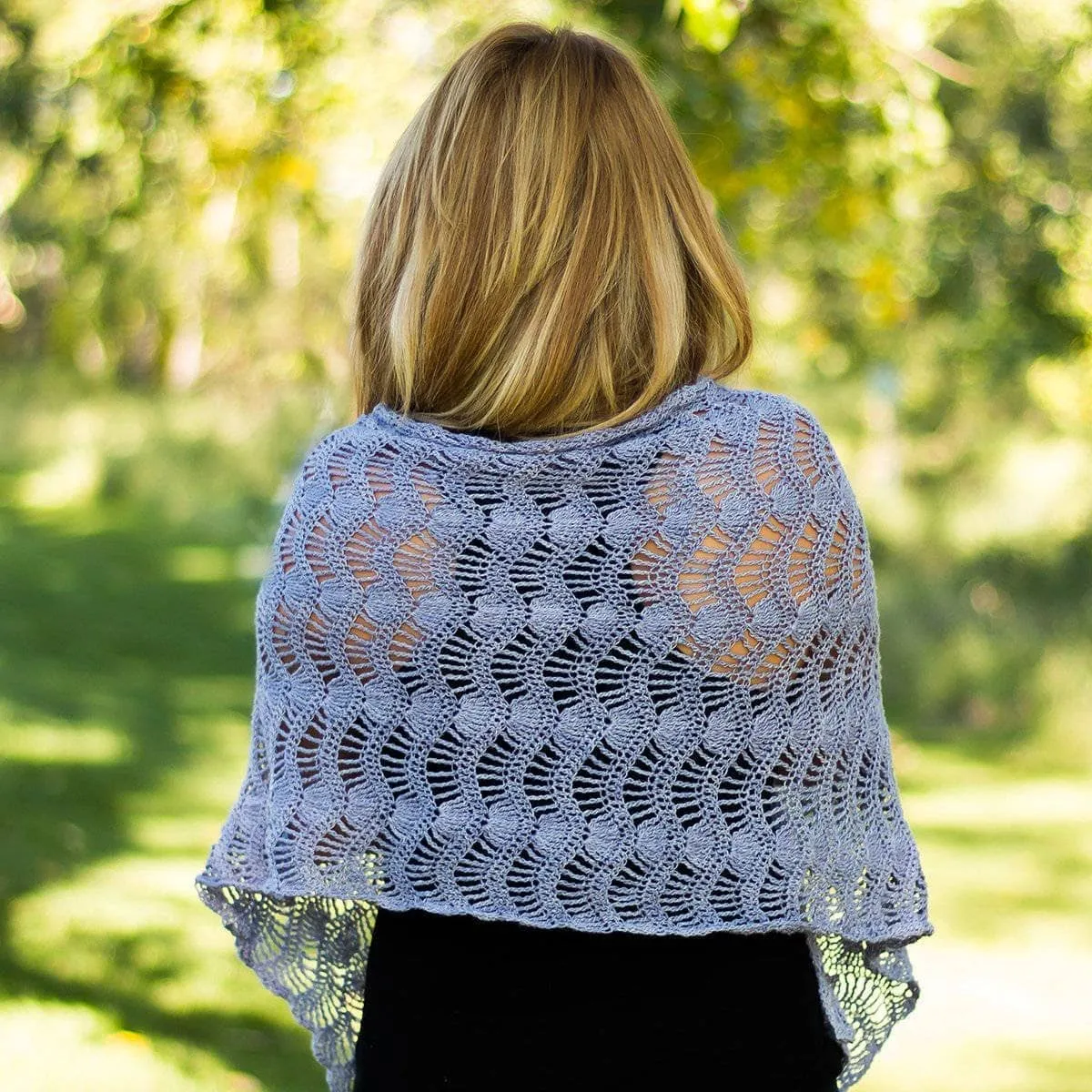 Silk Waves Shawl Crochet Pattern