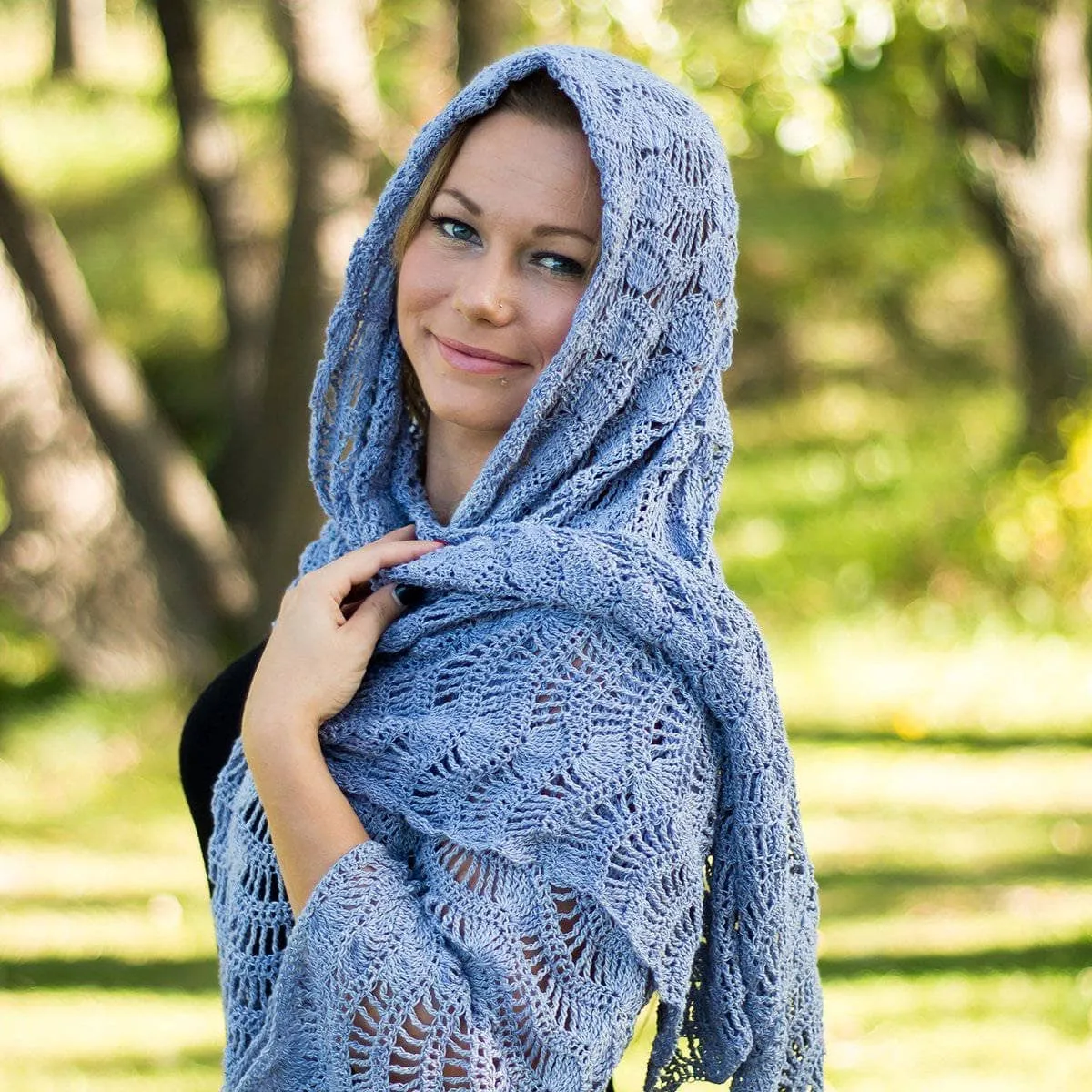 Silk Waves Shawl Crochet Pattern