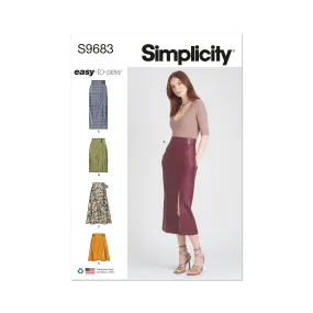 Simplicity Pattern S9683 Misses Skirt/Pants