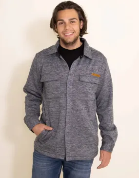 Simply southern mens heather grey shacket