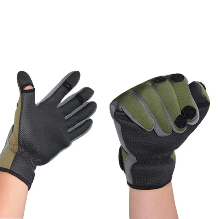 SKD-1102 Outdoor Bicycle Sports Fishing Gloves, Size: L(Green)