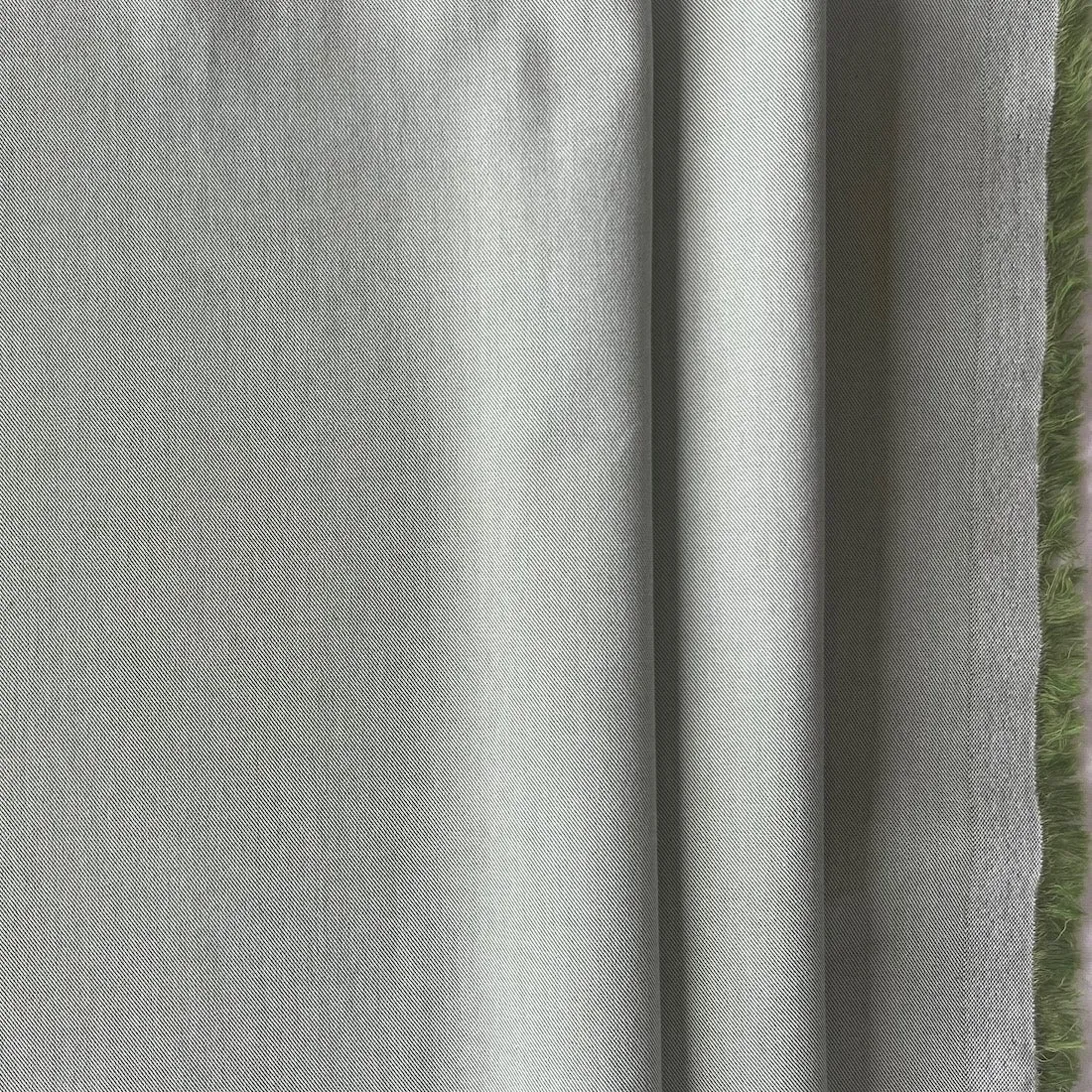 Solbiati Mid-Weight Pear Green & White Cotton Twill (Made in Italy)