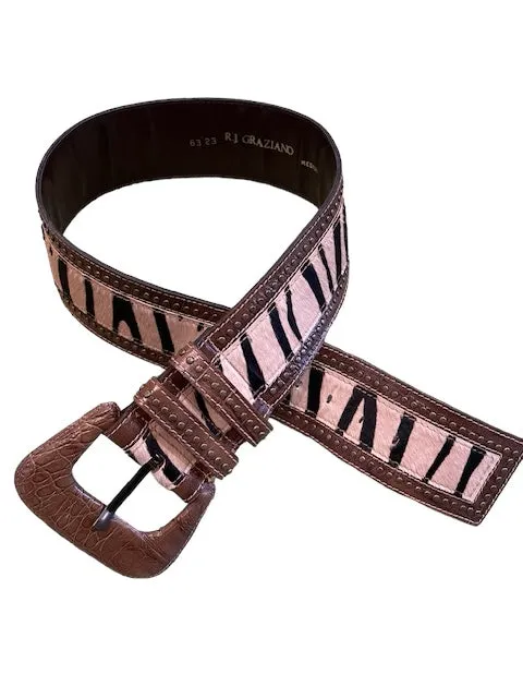 Studded Zebra Belt