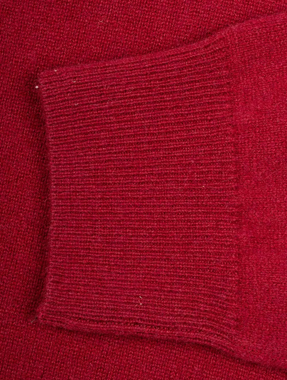 Super Fine Lambswool V-Neck Sweater Port Red