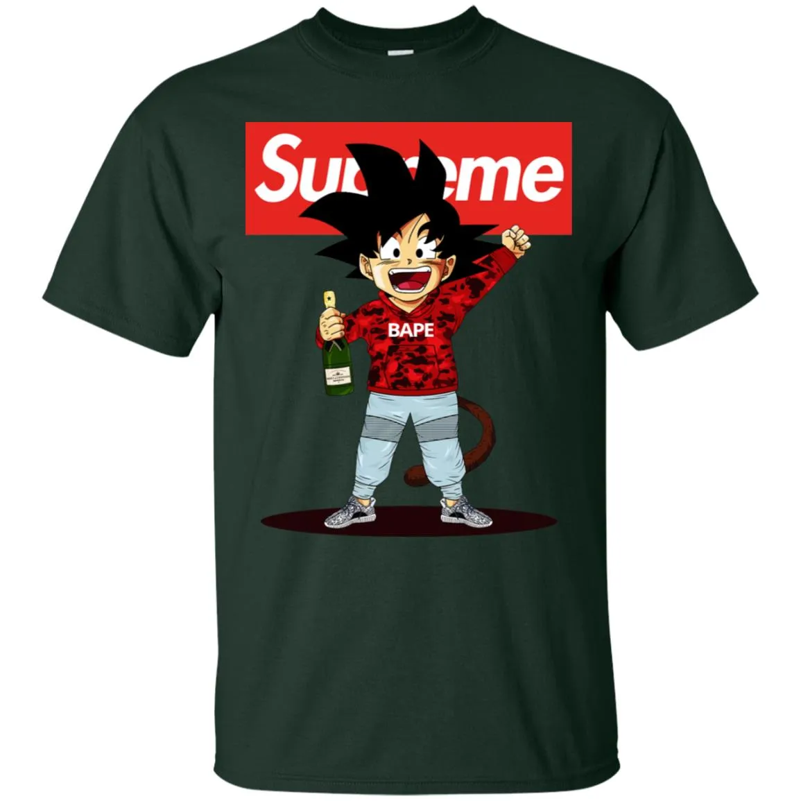 Supreme Songoku T-shirt Men Cotton T-Shirt